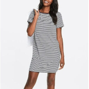 Draper James Sailor Stripe Ponte Knit Shift Dress Size XS Navy Stretch Summer